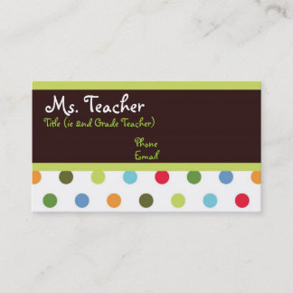 La cadera puntea la tarjeta de visita del profesor
