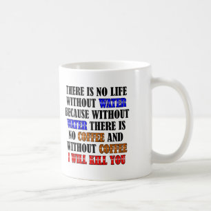 La Café Es Vida Taza Divertida o Taza de Viaje
