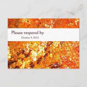 La caída anaranjada viva deja RSVP con el sobre