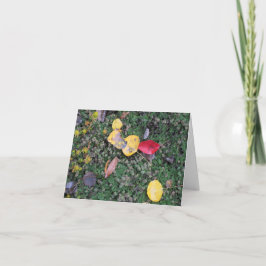 La caída colorea la tarjeta de condolencia