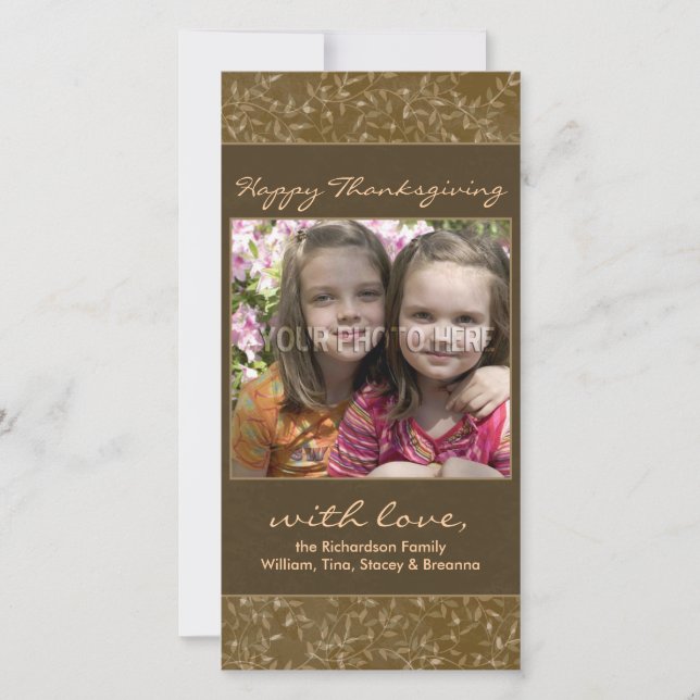 La caída de la acción de gracias deja tarjetas de (Anverso)