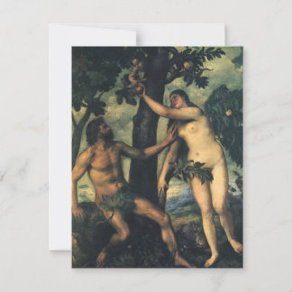 La Caída del Hombre; Adán y Eva por Tiziano