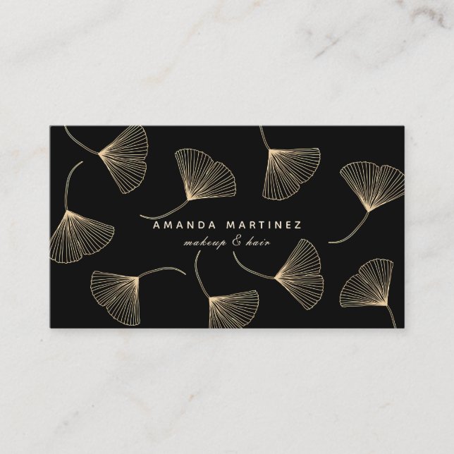 La caída del oro de Ginkgo deja tarjeta de fidelid (Anverso)