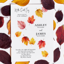 La caída del otoño deja la invitación a la boda