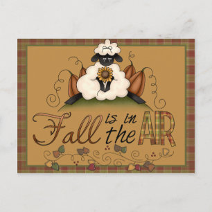 "La caída está en el aire", postal de otoño