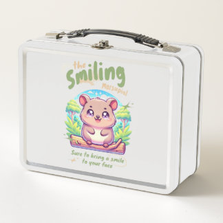 La Caja de Almuerzo de Metal Animalito Sonriente M