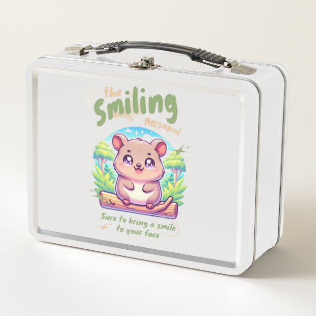 La Caja de Almuerzo de Metal Animalito Sonriente M (Anverso)