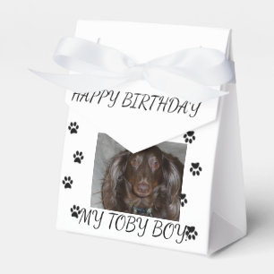 La caja de favores de cumpleaños de mi perro