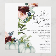 La Calabaza Blanca Cae Enamorada Invitación Baby S