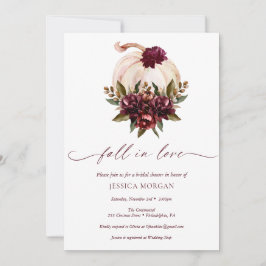 La calabaza de Borgoña cae en el amor invitación a