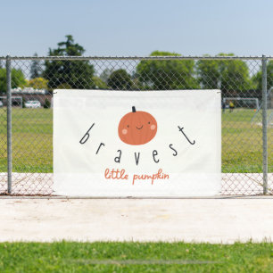 la calabaza más valiente pancarta al aire libre 