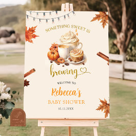 La calabaza otoñal está preparando la señal de bie