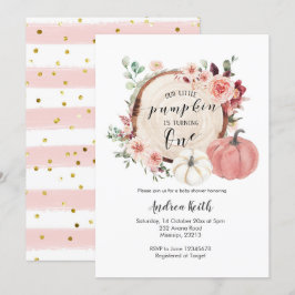 La calabaza rosa dorada vuelve una invitación