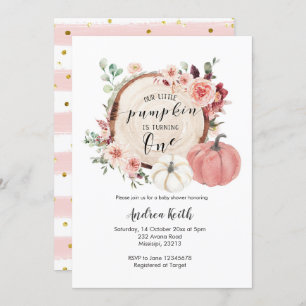 La calabaza rosa dorada vuelve una invitación