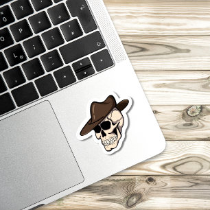 La calavera fuera de la ley Pegatina de calavera