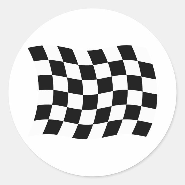 La Calcomanía de la Bandera de Cuadros (Anverso)