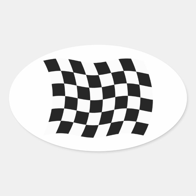 La Calcomanía de la Bandera de Cuadros (Anverso)