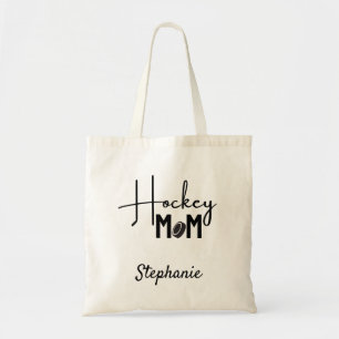 La caligrafía de la bolsa de hockey de mamá negr