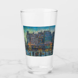 La calle de París se enciende por la noche (Arte F