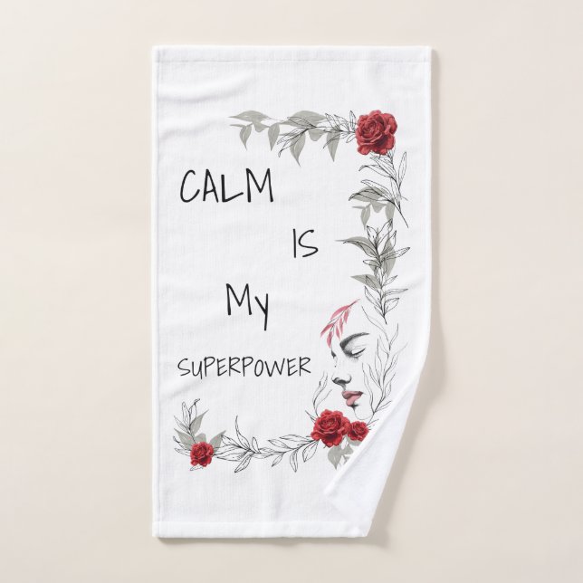 La calma es mi superpoder | Confianza en uno mismo (Toalla de mano)