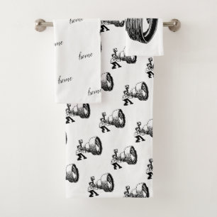 La cámara lo mantiene con juegos de toallas de ba