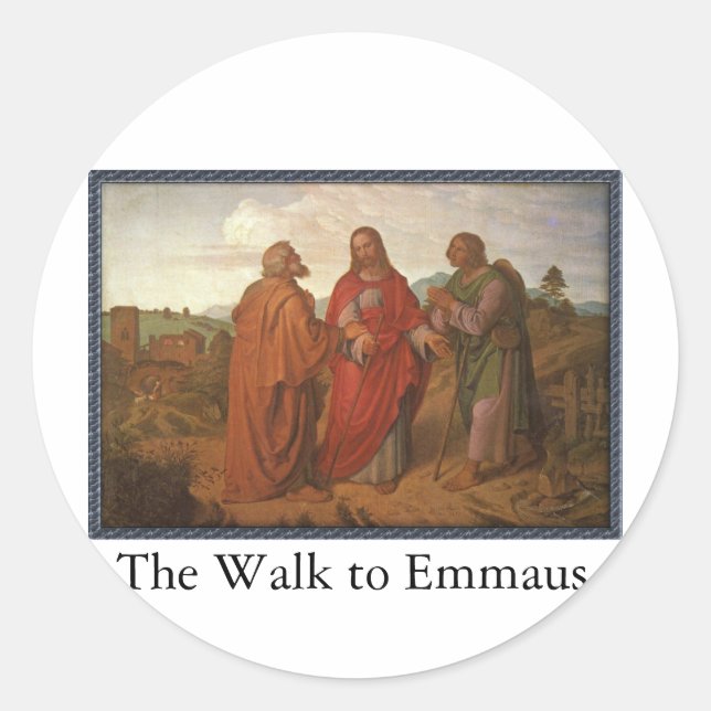 La caminata a los Pegatinas de Emmaus (Anverso)