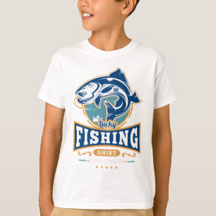 La camisa afortunada de la pesca no lava al