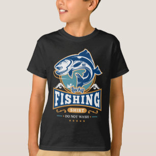 La camisa afortunada de la pesca no lava al