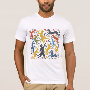 La camisa de gato inspirada en el baile Diseño art