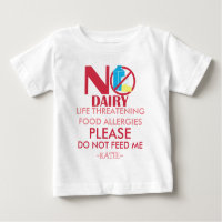 La camisa de la alergia de la lechería, no me