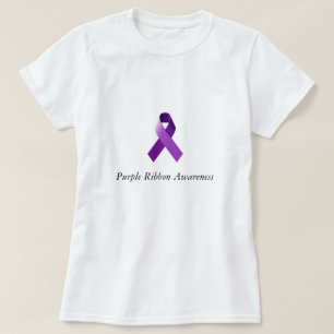 La camisa de la cinta de las mujeres púrpuras de