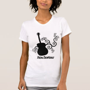 La camisa de la mujer de la guitarra de Rockstar