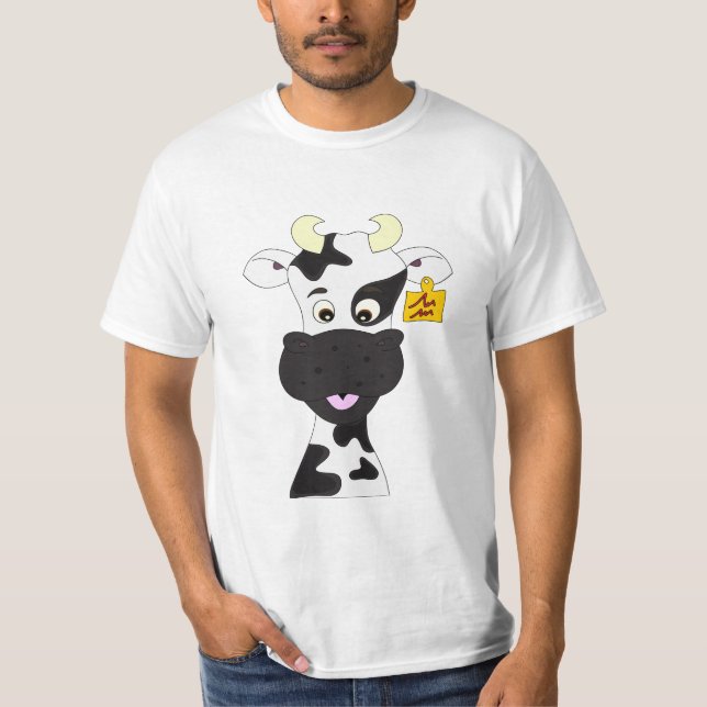 La camisa de la vaca del hombre divertido del (Anverso)