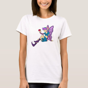 La camisa de las mujeres de hadas púrpuras