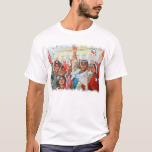 La camisa de los hombres de la propaganda de Obama