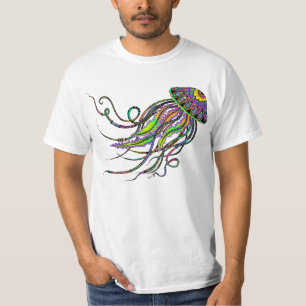 La camisa de los hombres eléctricos de las medusa