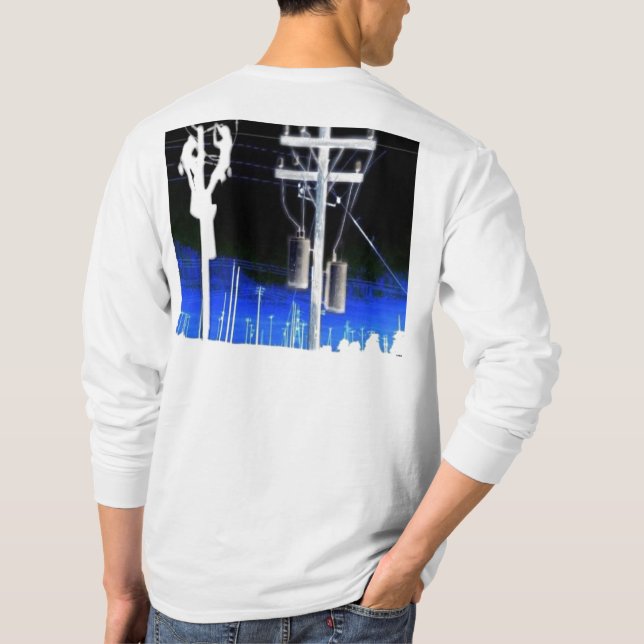 La camisa de manga larga del instalador de líneas (Reverso)