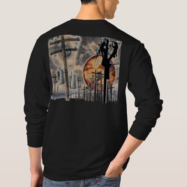 La camisa de manga larga del instalador de líneas (Reverso)