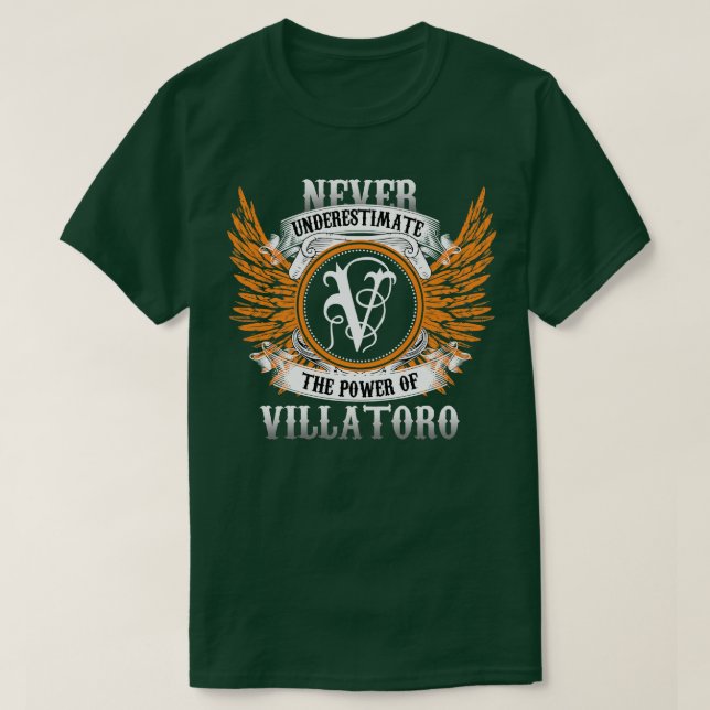 La Camisa De Nombre De Villatoro Nunca Subestima E (Diseño del anverso)