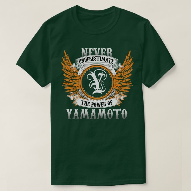 La Camisa De Nombre De Yamamoto Nunca Subestima El (Diseño del anverso)