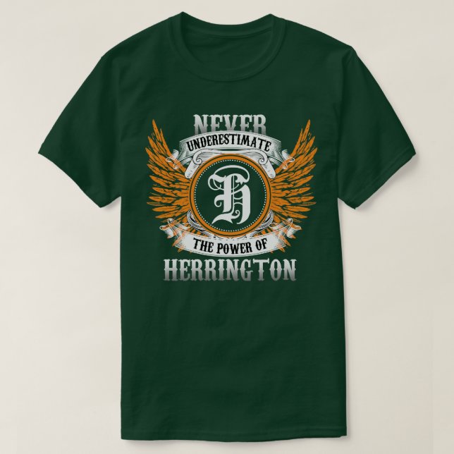 La Camisa De Nombre Herrington Nunca Subestima El  (Diseño del anverso)