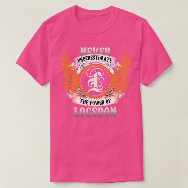 La Camisa De Nombre Logsdon Nunca Subestima La Pot (Diseño del anverso)