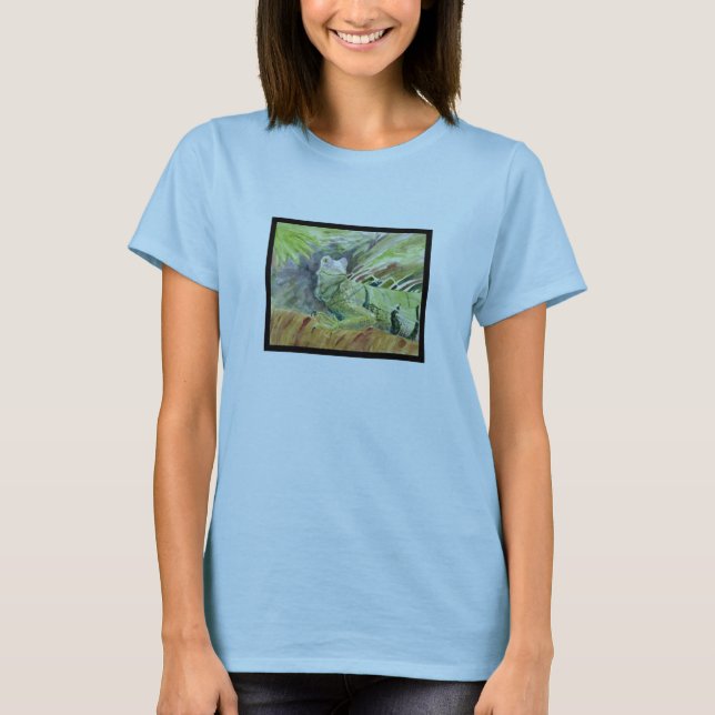 La camisa de Sheguana de Ladie verde de la iguana (Anverso)
