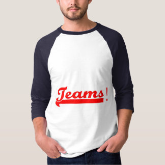 La camisa del béisbol de los equipos