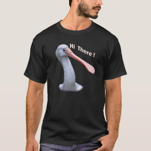 La camisa del hombre oscuro del Spoonbill chistoso