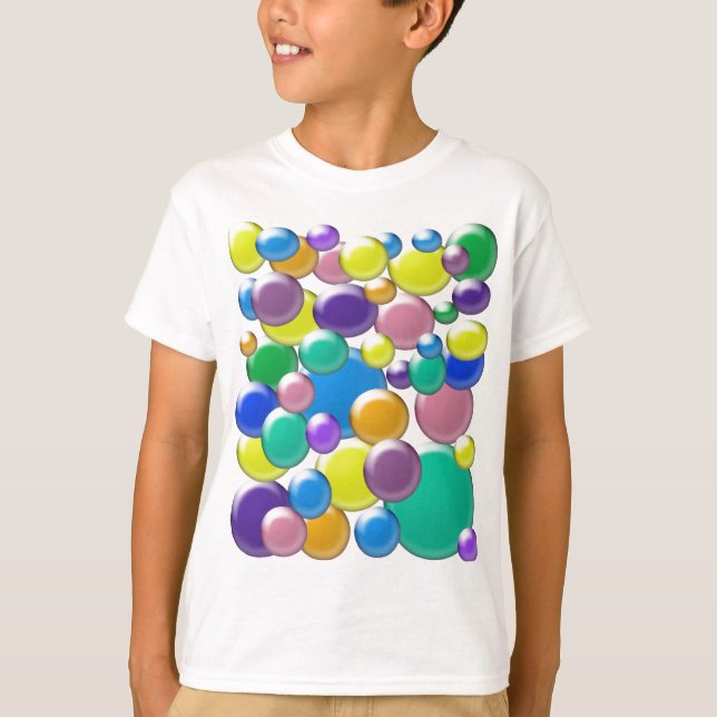 La camisa del niño coloreado de las burbujas (Anverso)