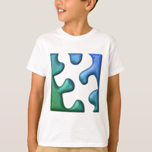 La camisa del niño del diseño del rompecabezas