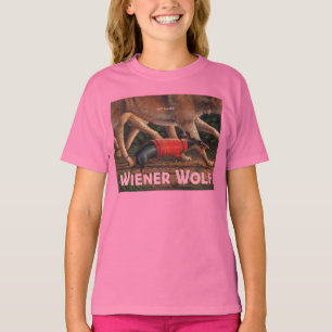 La camisa del niño del lobo de la salchicha de