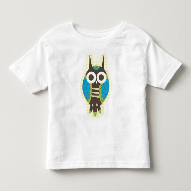 La camisa del niño verde del búho (Anverso)