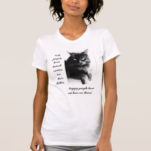 ¡La camisa divertida del gato, gente feliz lleva